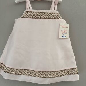 Elegant Pink Dress with Beaded Trim